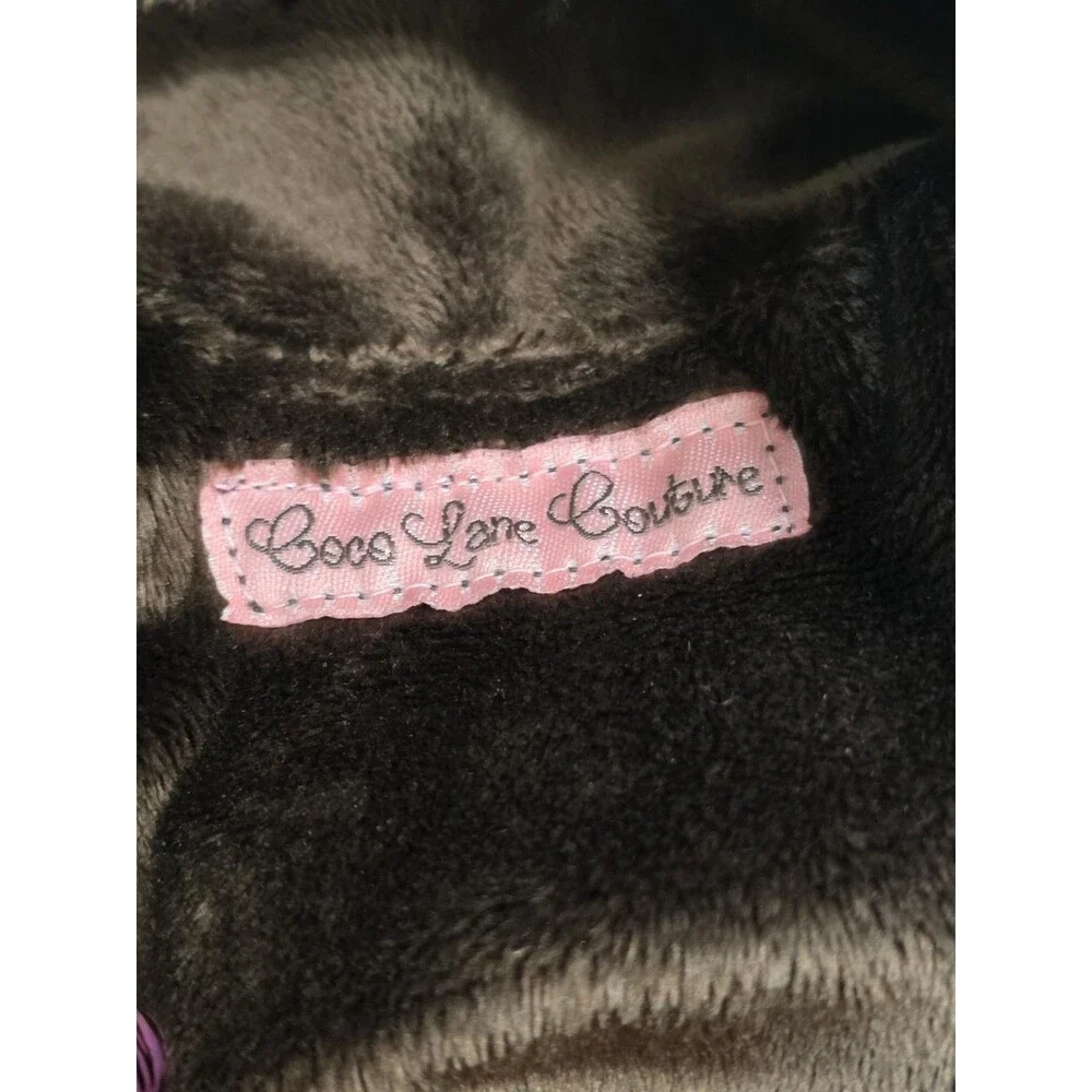 Coco Lane Couture Coat Faux Fur Dog Coat Brown and Tan Size Small